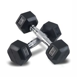 HackerX Set Of 2 Rubber Coated Fixed Weight Dumbbells 2.5 kg Each-picture-4