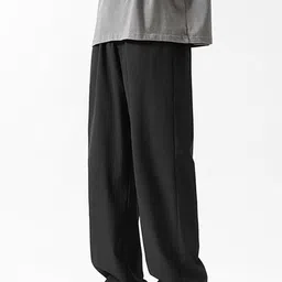 dockstreet Men Striped Black Track Pants image 3