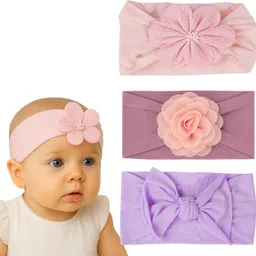 anna stella Soft Stretch Baby Headbands With Big Bows – 3-Pack Head Band-picture-15
