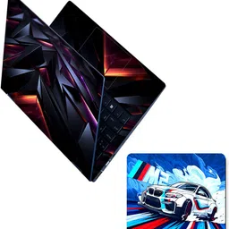 Flipkart SmartBuy Combo of Full Body Laptop Skin and Mouse Pad - Dark Prism No Residue Removable Self Adhesive Vinyl Reusable Laptop Skin Compatible for 15.6 inch-picture-24