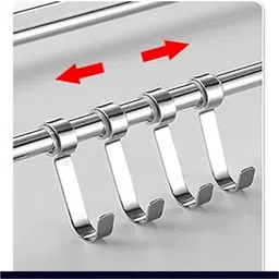 tetos Folding Rack for Bathroom Stand Hanger Silver Towel Holder Silver Towel Holder image 2