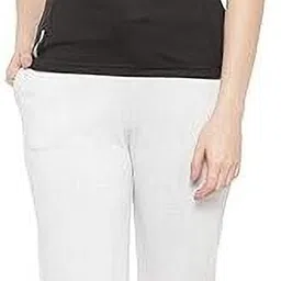 unfld Women Solid Grey Track Pants image 5