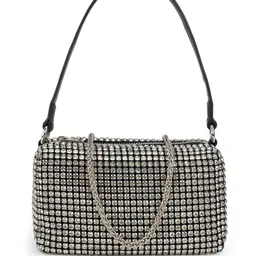 Globus Women Silver Embellished Party Handheld Bag-picture-11