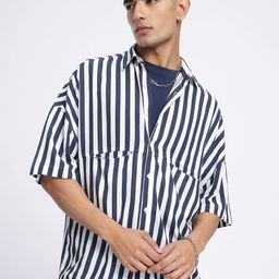 glitchez Nautical Vibes Striped Relaxed Shirt-picture-27