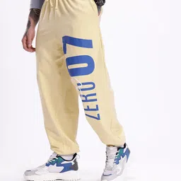 Kook N Keech Men Pure Cotton Typography Printed Relaxed Fit Joggers image 5