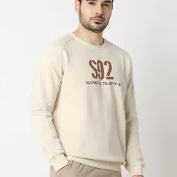 Spykar White Regular Fit Printed Sweatshirt image 4