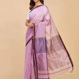 Fabindia Purple Woven Pattern Saree image 3