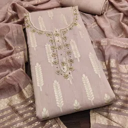 Rangtulika Ethnics Embroidered Unstitched Dress Material image 4