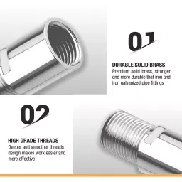 fastgear GENERIC Tap Extension Brass Silver, FG2516 (Pack of 3) image 2