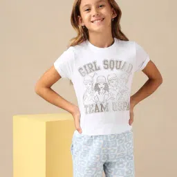 U.S. Polo Assn. Girls White Squad Pure Cotton T-Shirt-picture-39