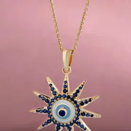 Mia by Tanishq Star Protector Evil Eye Gold & Diamond Pendant-picture-12
