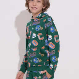 Jack & Jones Junior Boys Forest Biome Printed Full Sleeves Hooded Sweatshirt image 3