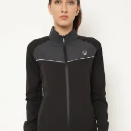 Chkokko Dark Grey & Black Regular Fit Jacket-picture-12