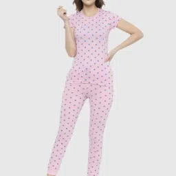 Vimal Jonney Pink Floral Print Pajama Set-image-64