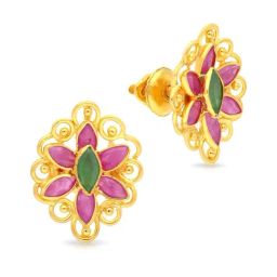 Malabar Gold and Diamonds 22k Gold Earrings for Women-picture-20