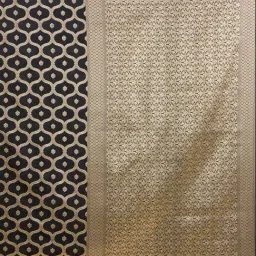 Koskii Black Zariwork (Gold) Silk Saree image 3