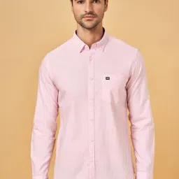 Byford by Pantaloons Dusty Pink Cotton Slim Fit Shirt-picture-35