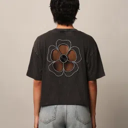 Only Black Cotton Embellished T-Shirt image 3