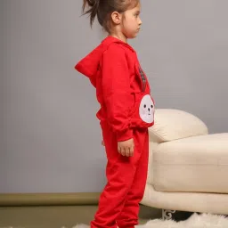 Budding Bees Girls Red Embroidered Sets image 3