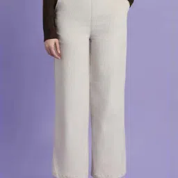 Forever 21 Beige Cotton Flared Pants-picture-13