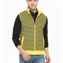Allen Solly Yellow Regular Fit Striped Reversible Sweatshirt-picture-24