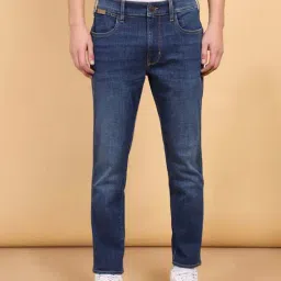 Wrangler Blue Slim Fit Lightly Washed Jeans-picture-28