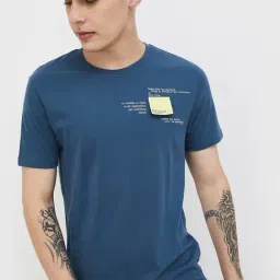 Fame Forever By Lifestyle Blue Regular Fit Printed T-Shirt-picture-10