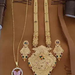 niva fashion Gold-Plated Brass Jewellery Set-picture-11