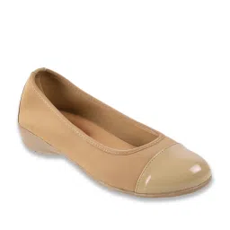 Mochi Women's Beige Flat Ballets image 3