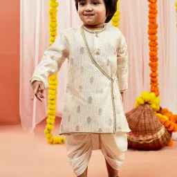 VASTRAMAY Boys Green Embroidery KurtaSets image 3