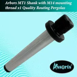 Assorts Quality Arbor Alloy Steel MT1 Shank M14x1 Fully Threaded image 2
