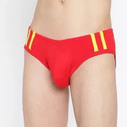 La Intimo Red & Yellow Comfort Fit Briefs - Pack Of 2 image 3