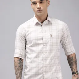 U.S. Polo Assn. Pure Cotton Tailored Fit Checked Casual Shirt-picture-21