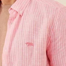 Andamen Casual Men Striped Button-Down Collar Casual Shirt image 2