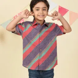 Fabindia Blue Cotton Printed Shirt-image-22