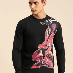 Being Human Abstract Printed Pure Cotton Sweatshirt image 3