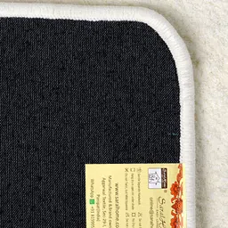 Saral Home Off-White Solid Shaggy Anti-Skid Rectangular Carpet image 4