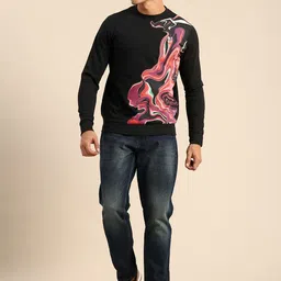 Being Human Abstract Printed Pure Cotton Sweatshirt image 5