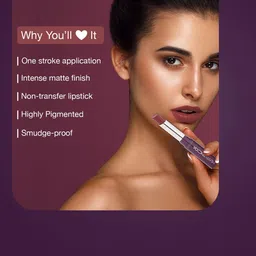 Hilary Rhoda Pro Matte Non-Transfer Lipstick-2g- Berry Bean image 3