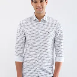 Allen Solly Men Classic Spread Collar Floral Printed Cotton Slim Fit Casual Shirt-picture-33
