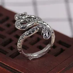 Okos Set Of 2 Textured Snake-Shaped Adjustable Finger Rings-picture-28