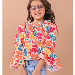 lilpicks couture Lilpicks Coutue Full Sleeves Floral Printed Top - Multi Colour-picture-12