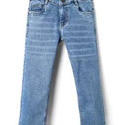 Pine Kids Denim Woven Full Length Washed Jeans-Blue-picture-27