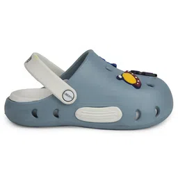 LIBERTY Space Theme Applique Detailed Perforated Clogs - Blue image 3