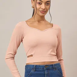 Mayra Women Solid Crop Top-image-36