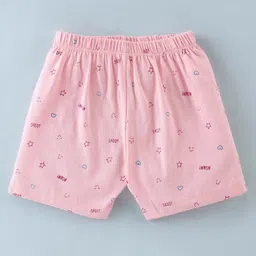 Tango Single Jersey Knit Half Sleeves Short Set Text & Star Print - Pink image 4