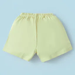 Little Darlings Interlock Knit Half Sleeves Shorts Night Suit with Polka Dots - Light Green & White image 5