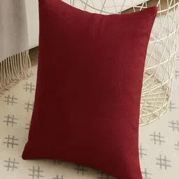 INDHOME LIFE Maroon Set of 3 Square Cushion Covers image 4