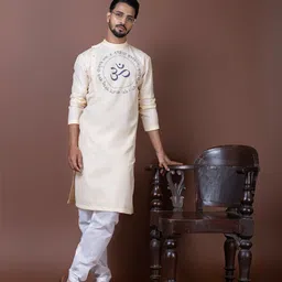 DEVOILER Men Ethnic Motifs Printed Kurta image 3