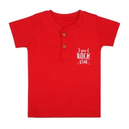 Bodycare Kids Red Cotton Printed T-Shirt-image-2